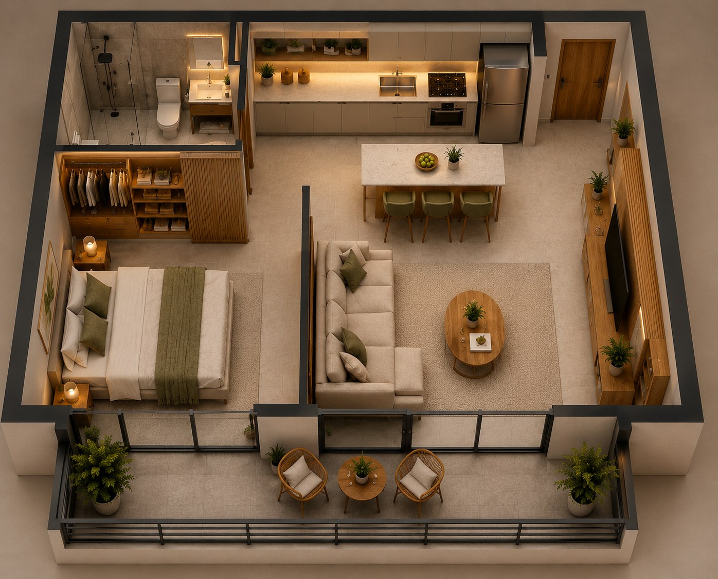 Planta 50m²