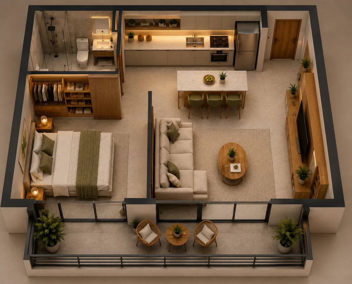 Planta 50 m²