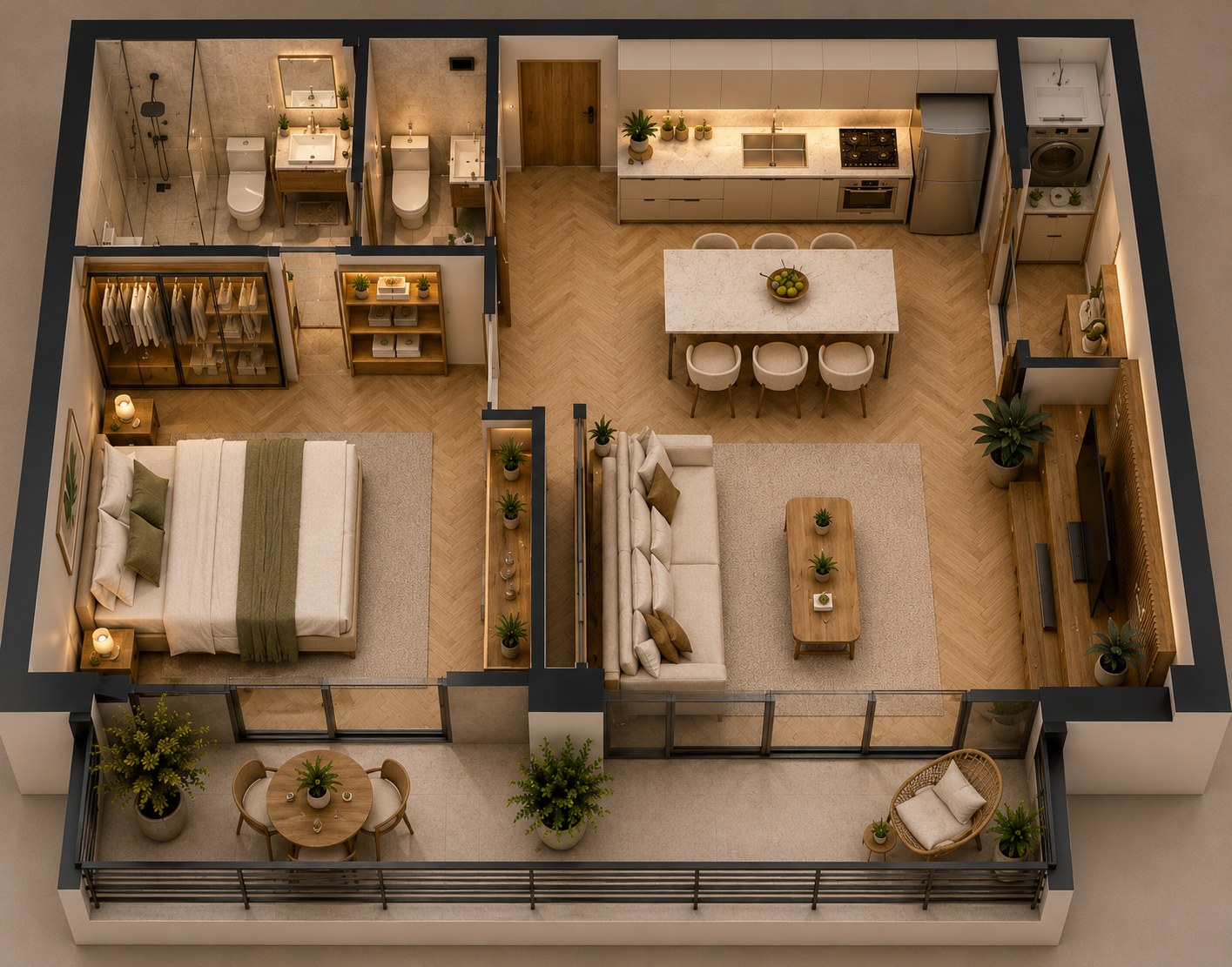 Planta 60m²